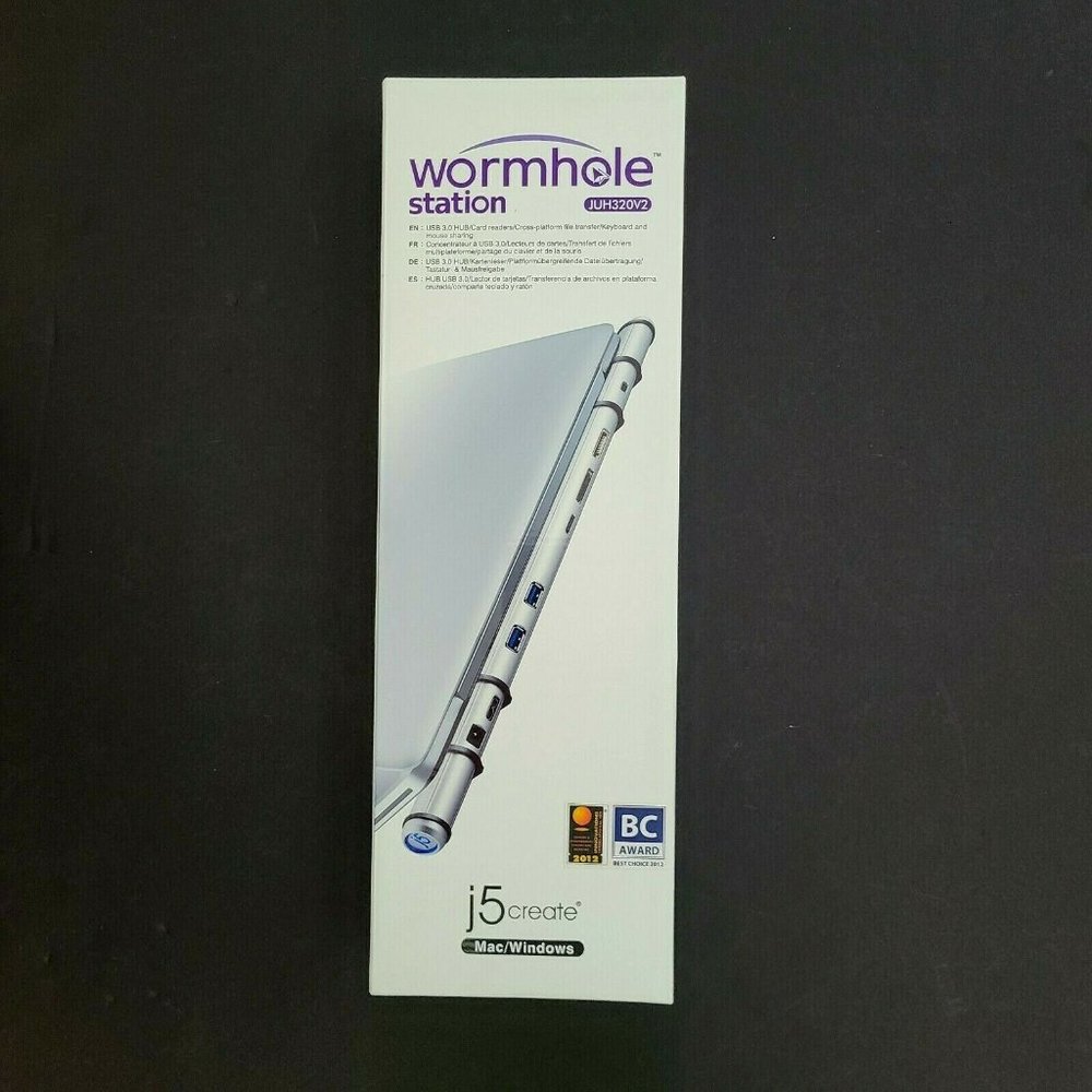 j5create Wormhole Docking Station Windows Mac JUH320V2 New/Sealed